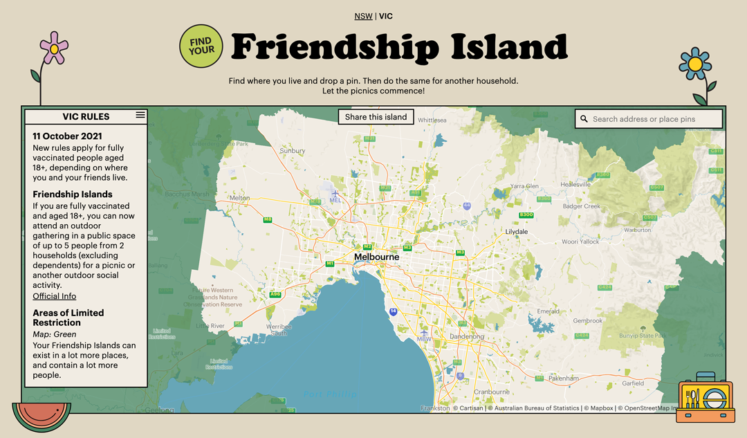 Friendship Island desktop view