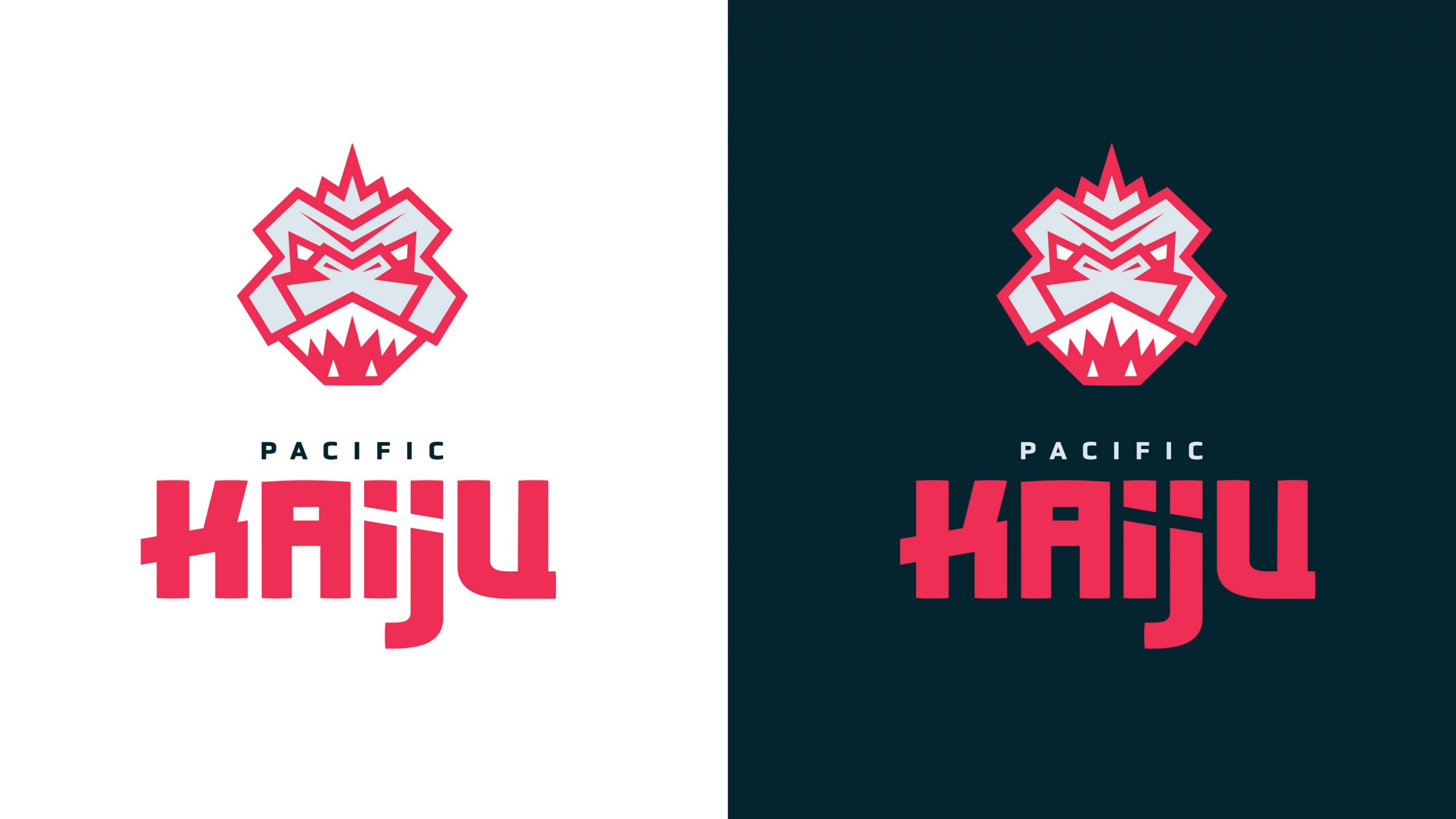 Pacific Kaiju logo colourways